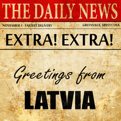 Greetings from latvia, newspaper article text