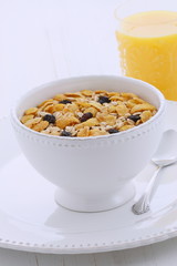 Delicious muesli breakfast
