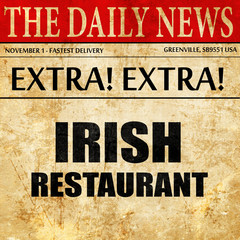 Delicious irish cuisine, newspaper article text