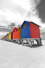 Beach huts is Cape Town, South Africa 