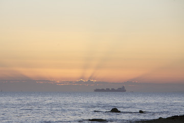 Cargo Ship, sea route