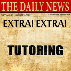 tutoring, newspaper article text
