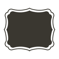 silhouette horizontal border heraldic with decorative design . Vector illustration