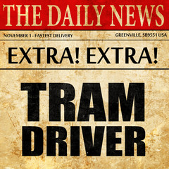 tram driver, newspaper article text