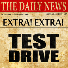 test drive, newspaper article text