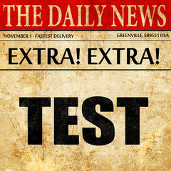 test, newspaper article text