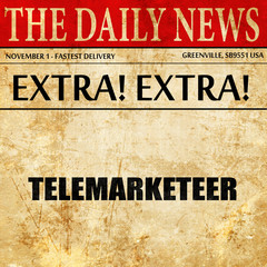 telemarketeer, newspaper article text