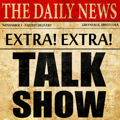 Talk show, newspaper article text