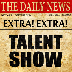talent show, newspaper article text