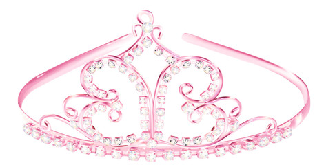 Pink dress up tiara with rhinestones © Jo Ann Snover