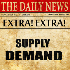 supply and demand, newspaper article text