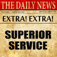 superior service, newspaper article text