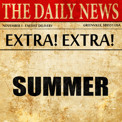 summer, newspaper article text