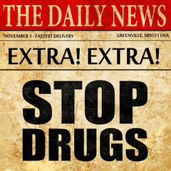 stop drugs, newspaper article text