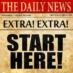 start here!, newspaper article text