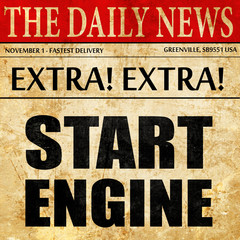 start engine, newspaper article text