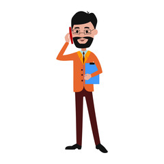 Business man vector character.