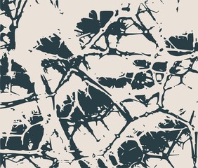 Grunge Cracks Effect Texture. Cracked Concrete Wall. Vector Background