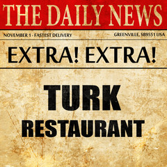 Delicious turkish cuisine, newspaper article text