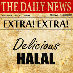 Delicious hala food, newspaper article text