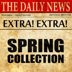 spring collection, newspaper article text