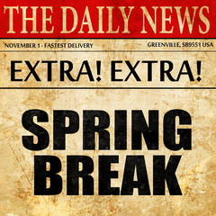 spring break, newspaper article text