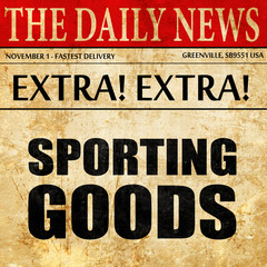 sporting goods, newspaper article text