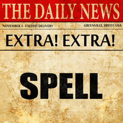 spell, newspaper article text