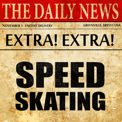 speed skating, newspaper article text