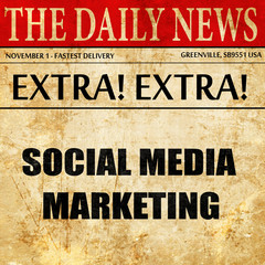 social meda marketing, newspaper article text