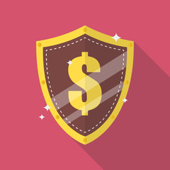 Finance shield flat icon
