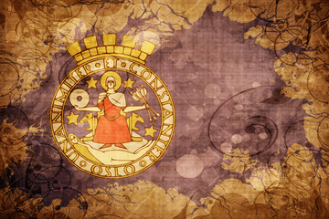 Fototapeta premium Vintage Oslo flag with grunge effect