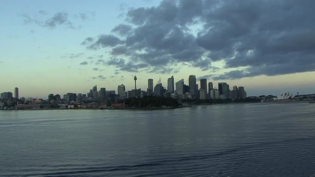 The City of Sydney Australia at sunrise