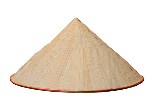 chinese conical isolated hat