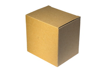 isolated small carton box