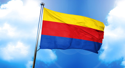 Noord holland flag, 3D rendering