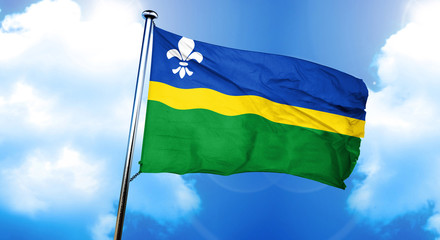 Flevoland flag, 3D rendering