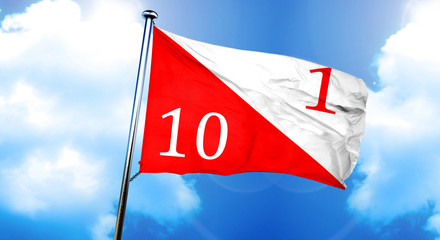 Dual golf flag flag, 3D rendering