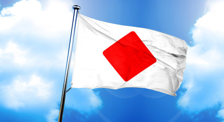 Spade card background flag, 3D rendering