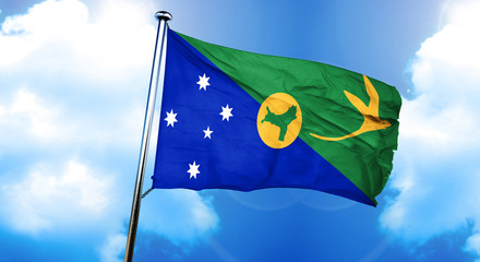 Christmas island flag, 3D rendering
