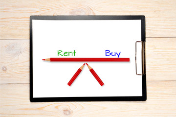 rent buy balance concept