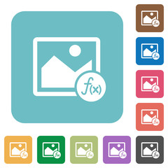 Image effects rounded square flat icons