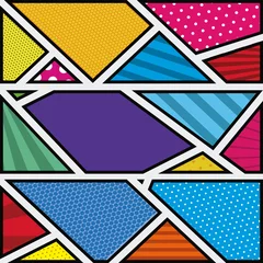 Poster de jardin Pop Art background colorful abstract in pop art with shapes irregular vector illustration