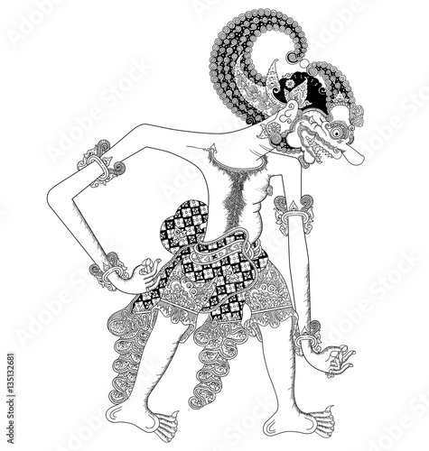 "Jembawan, a character of traditional puppet show, wayang 