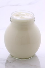 Vintage retro styling yogurt
