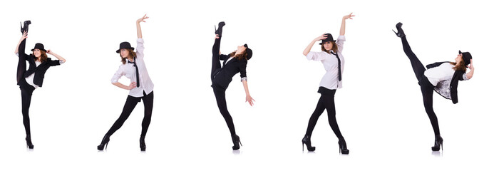 Fototapeta premium Woman dancer dancing modern dances