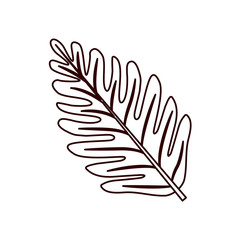 monochrome silhouette of dry leaves vector illustration