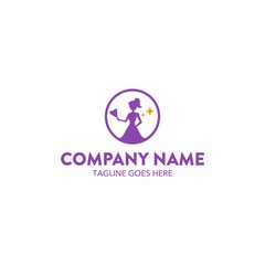 Maid House Cleaning Service Logo