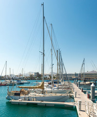 Sideview of a spanish yacht, Lanzarote