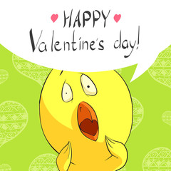 Cute valentine postcard